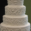 4 tier white scrollwork 934